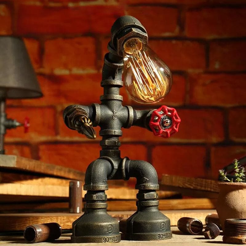 Futurystyczna lampa biurkowa Robot