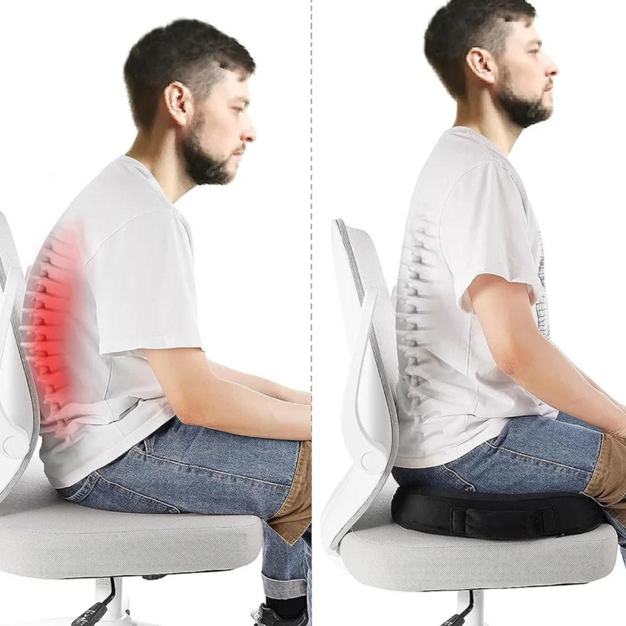 Ergonomiczna Poduszka na Siedzenie z Pamięcią Kształtu