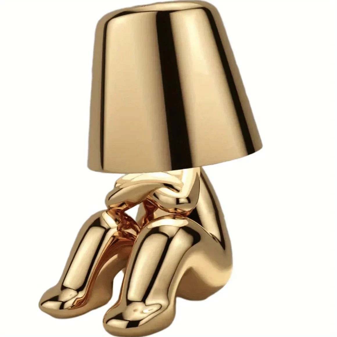 Elegancka lampa stołowa w kolorze złotym