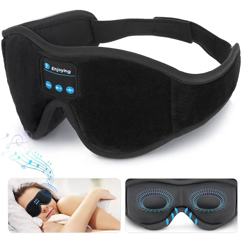 Masque de sommeil avec écouteurs Bluetooth intégrés - Santeova