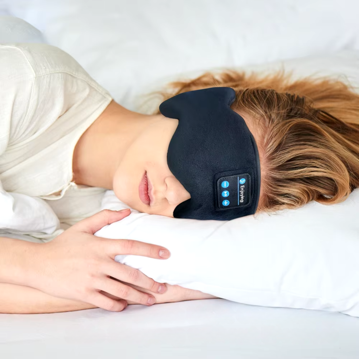 Maska na Oczy do Spania z Redukcją Hałasu i Bluetooth