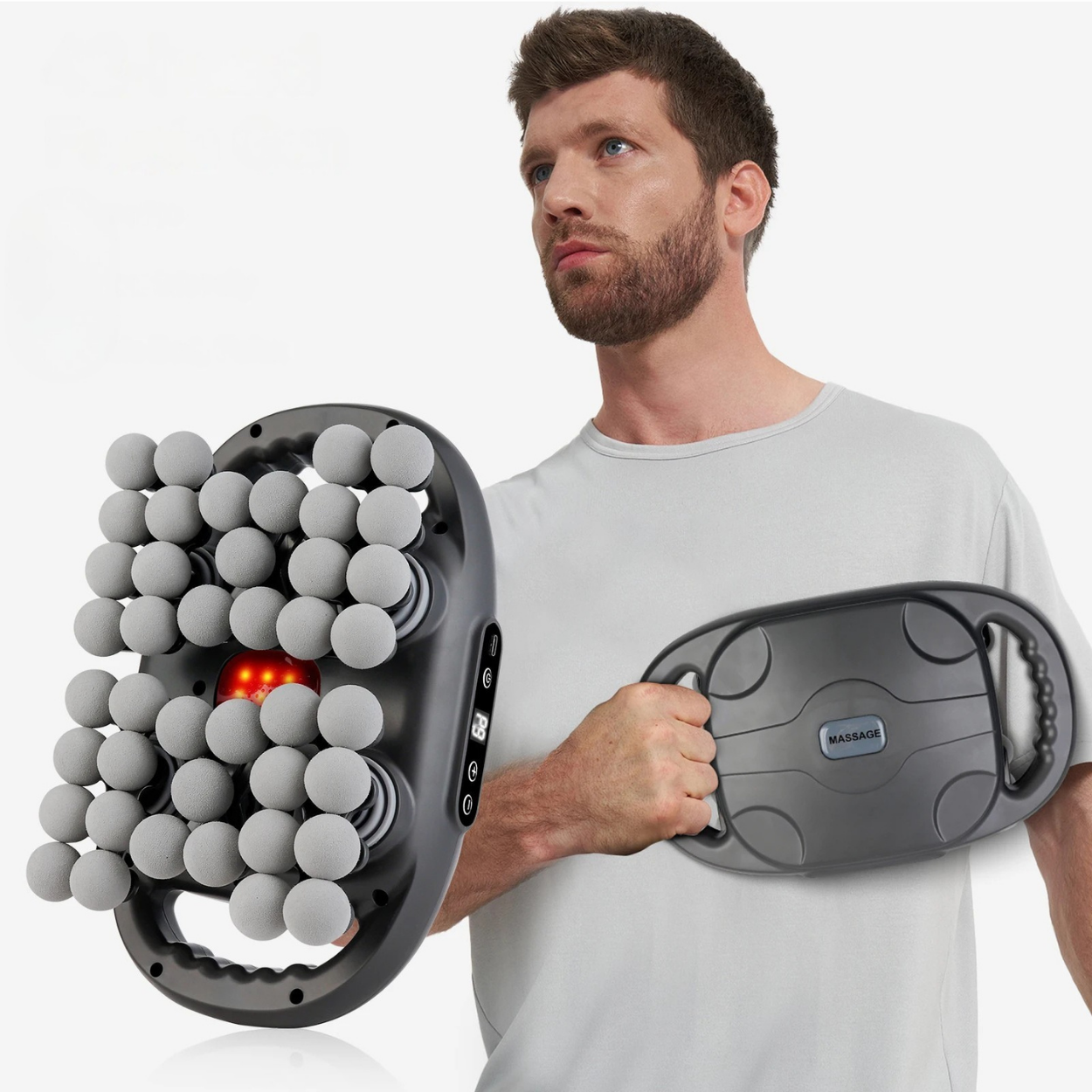 Profesjonalny pistolet do masażu mięśni z 6 regulowanymi głowicami, mocny