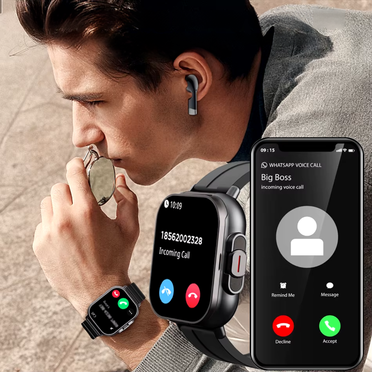 Smartwatch z Wbudowanymi Słuchawkami Bluetooth