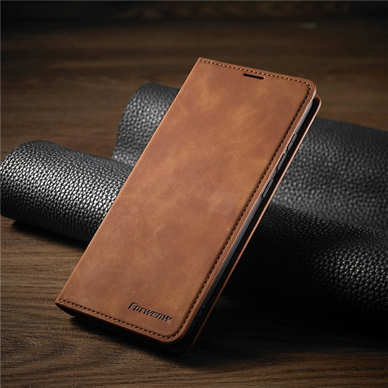 Magnetyczne Etui Skórzane Huawei Wytrzymałe i Eleganckie