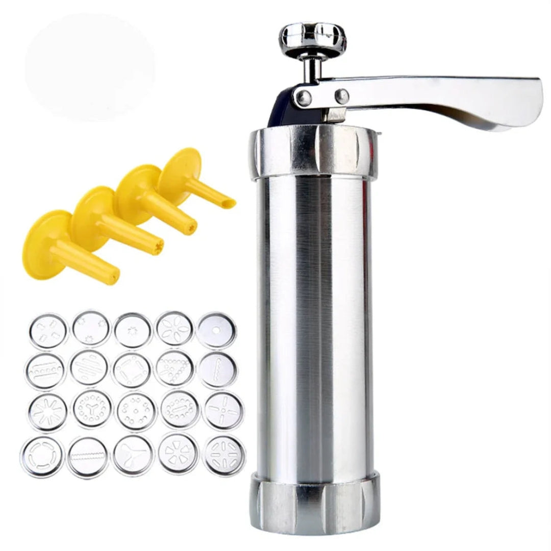 Foremka do Ciastek Aluminiowa z 20 Kształtami i 4 Końcówkami