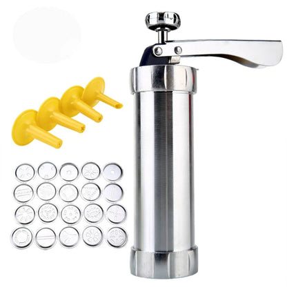 Foremka do Ciastek Aluminiowa z 20 Kształtami i 4 Końcówkami