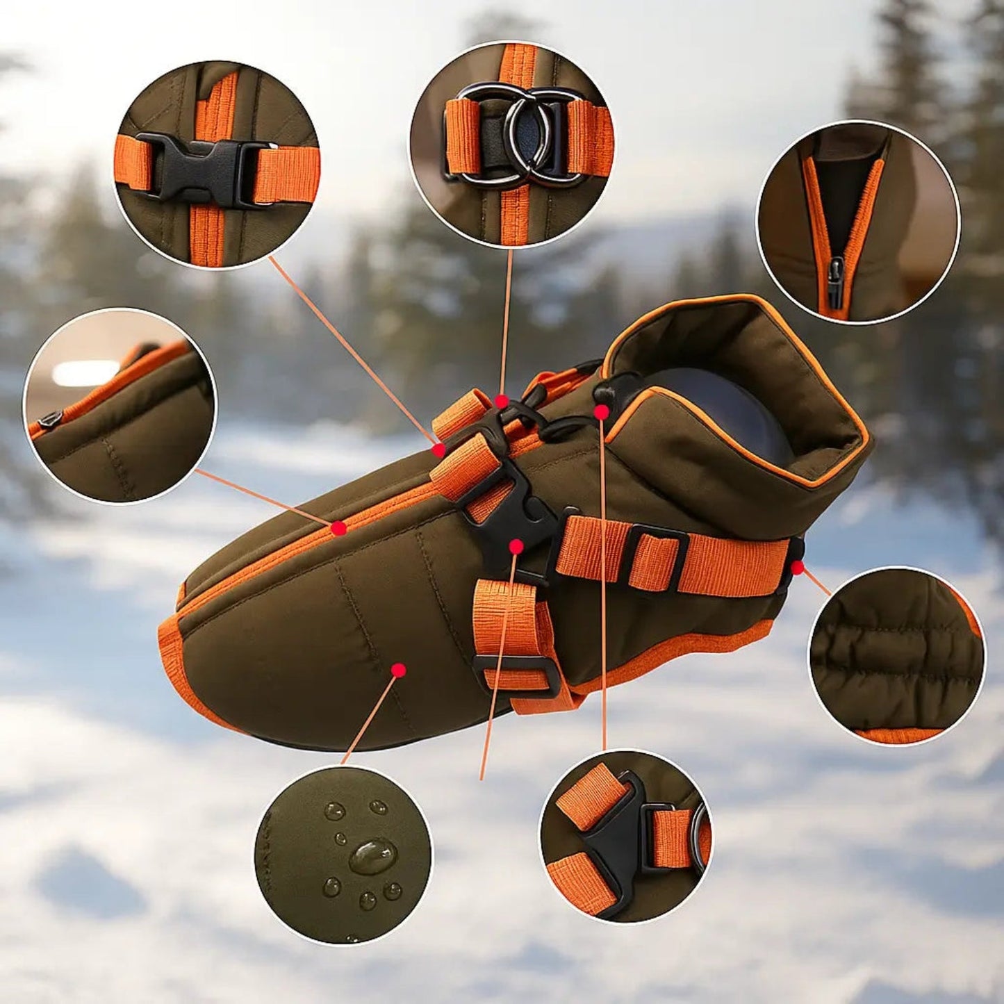 Miękki i Wodoodporny Zimowy Płaszcz dla Psa