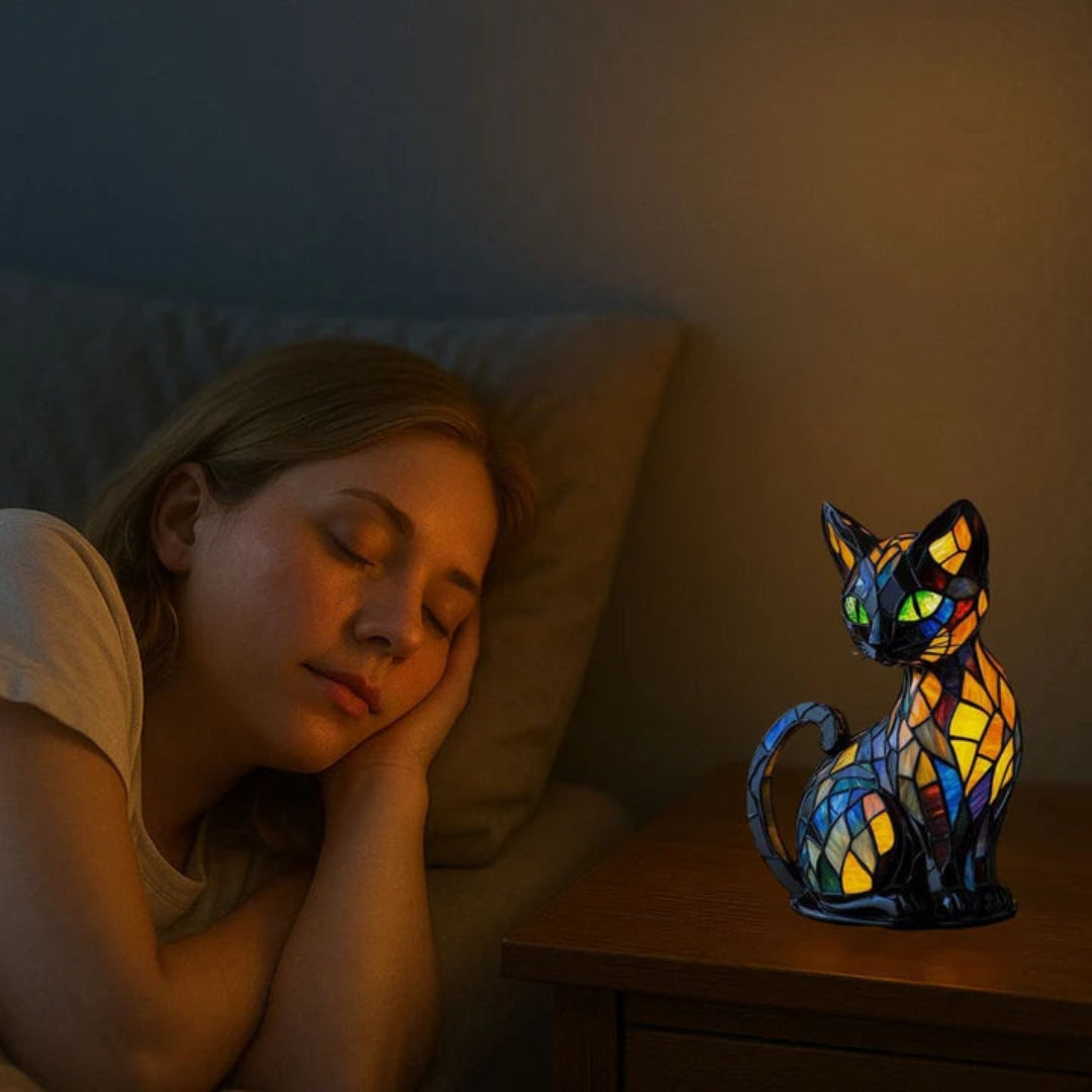 Zabawna i Kolorowa Lampa LED Kot