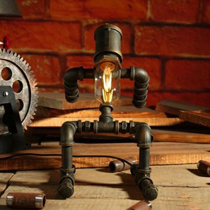 Futurystyczna lampa biurkowa Robot