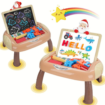 Dwustronna tablica szkolna czarno-biała z akcesoriami