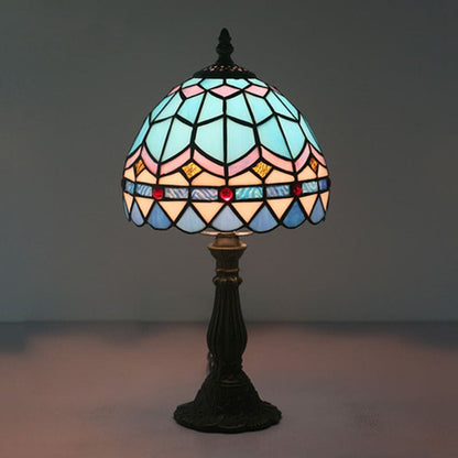 Elegancka lampa stołowa z barwionego szkła Art Déco