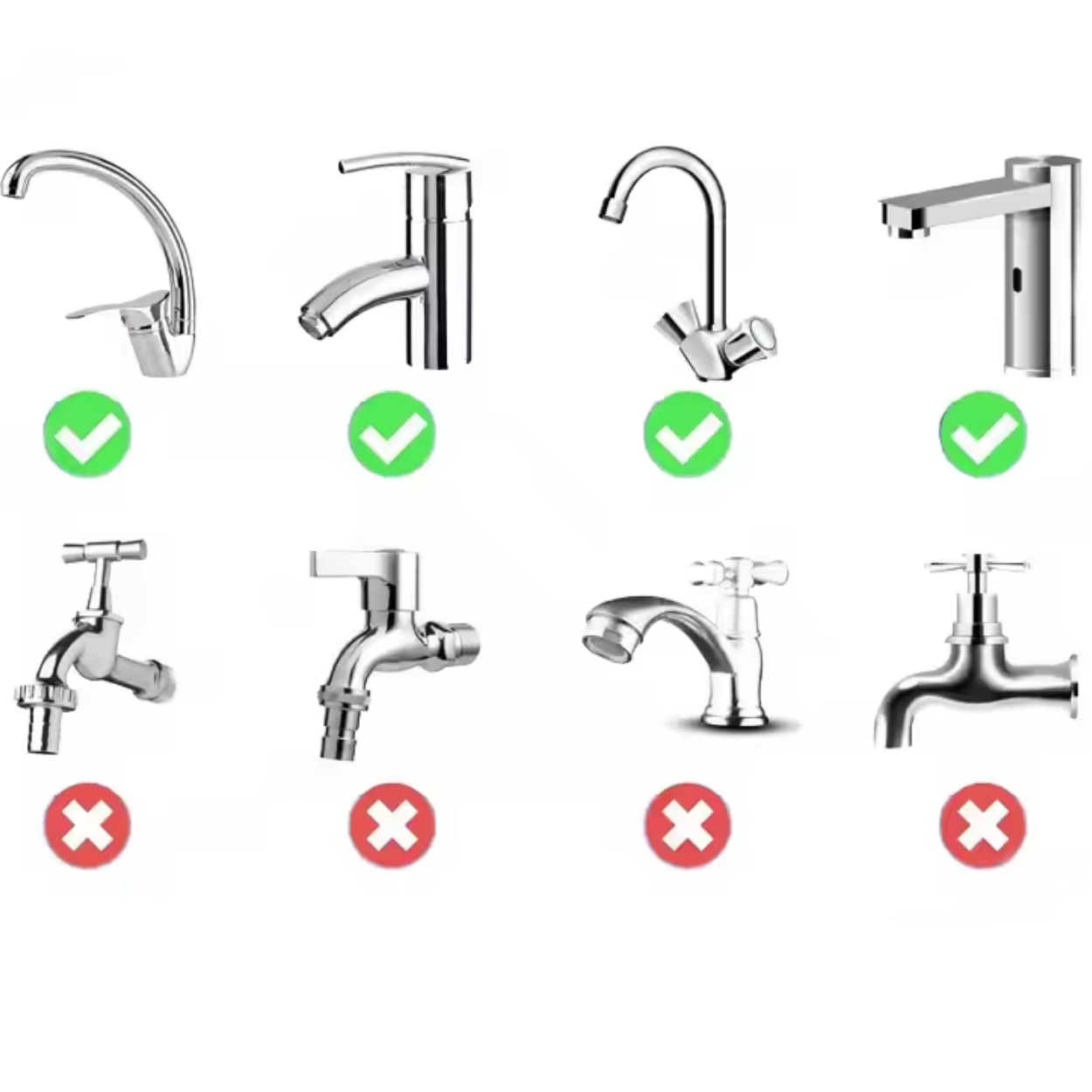 Uniwersalny perlator do kranu zapobiegający kapanie 360°