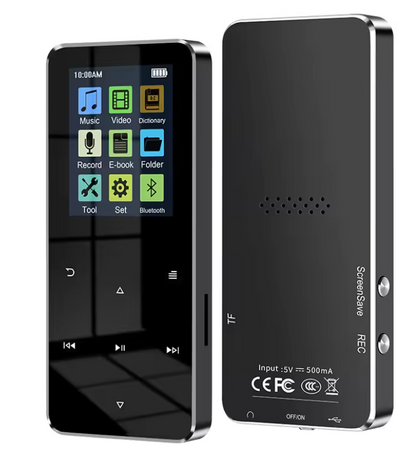 Odtwarzacz MP3 Bluetooth z ekranem HD 2,4 cala, radiem FM i wbudowanym głośnikiem