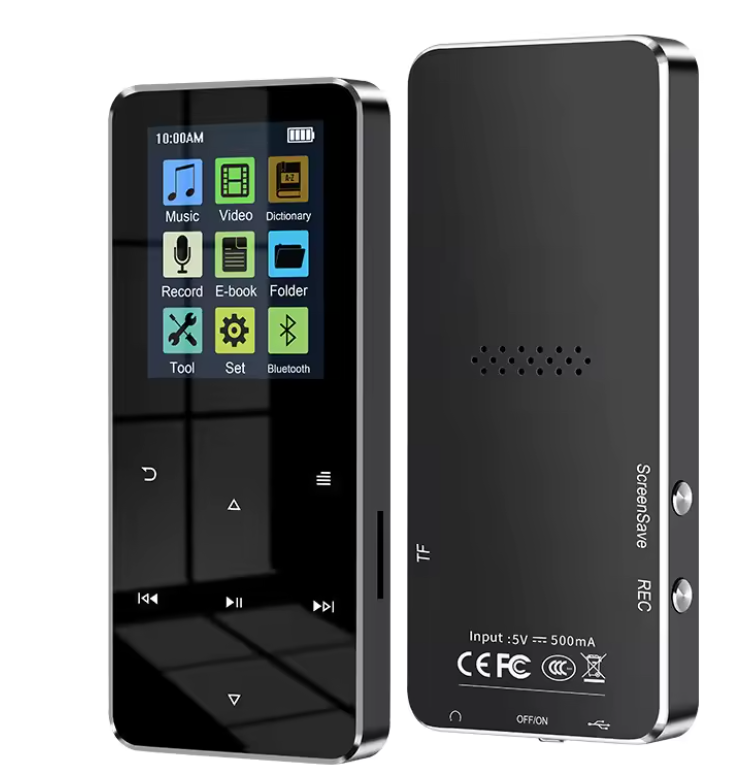 Odtwarzacz MP3 Bluetooth z ekranem HD 2,4 cala, radiem FM i wbudowanym głośnikiem