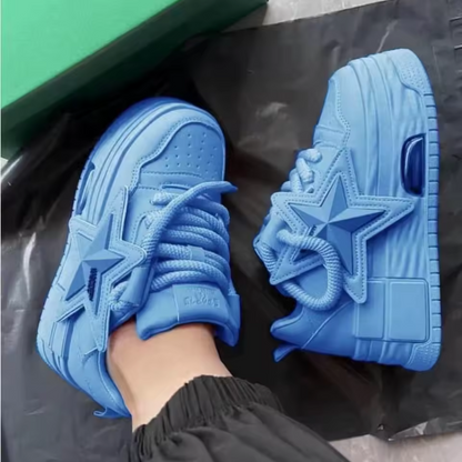 Damskie Modne Sneakersy na Wysokiej Platformie