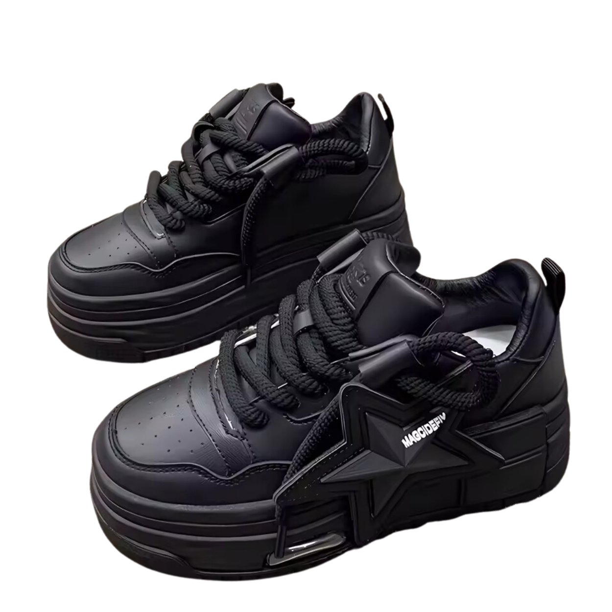 Damskie Modne Sneakersy na Wysokiej Platformie