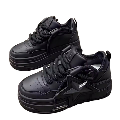 Damskie Modne Sneakersy na Wysokiej Platformie