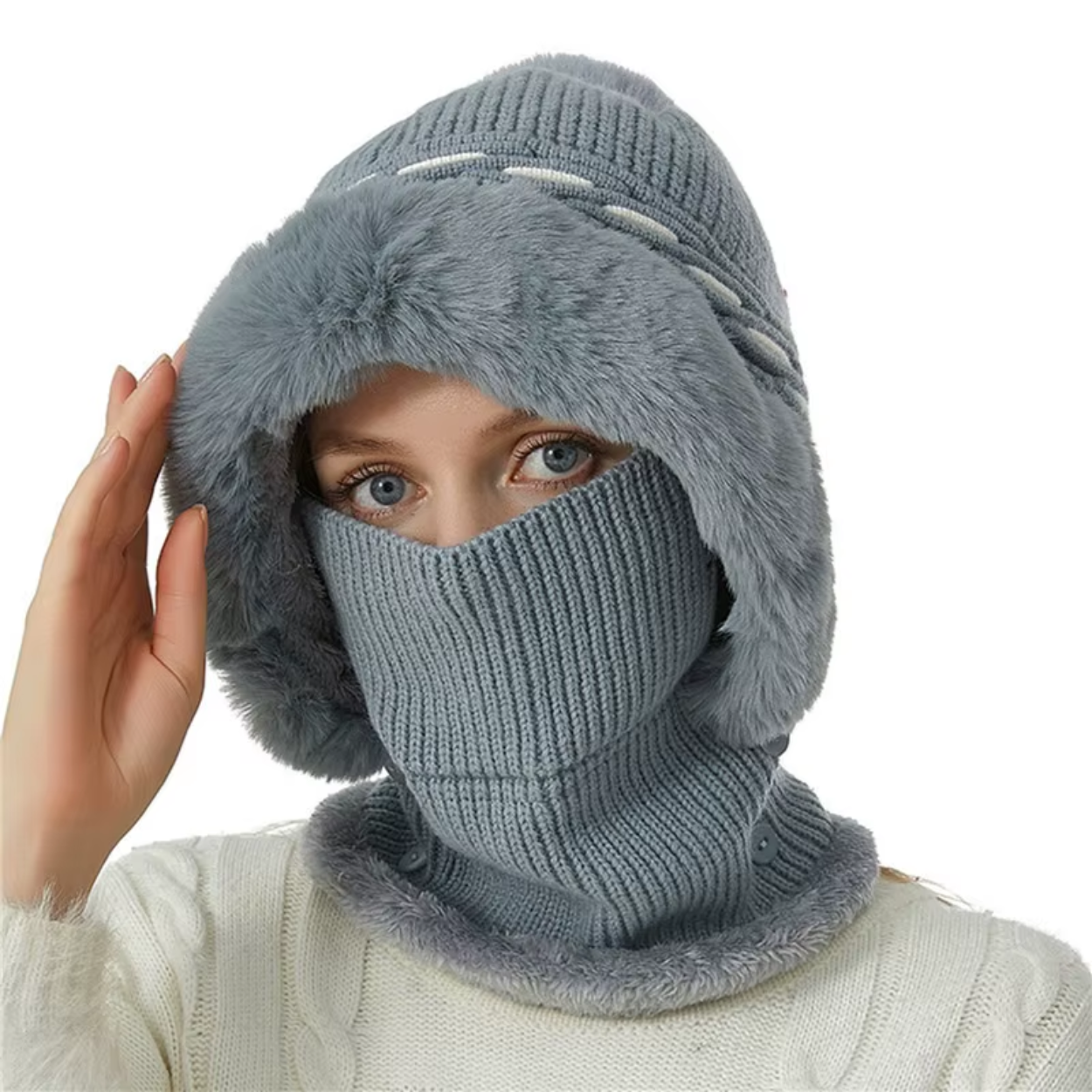 Czapka i Szalik Polarowy 2 w 1 Miękki i Ciepły