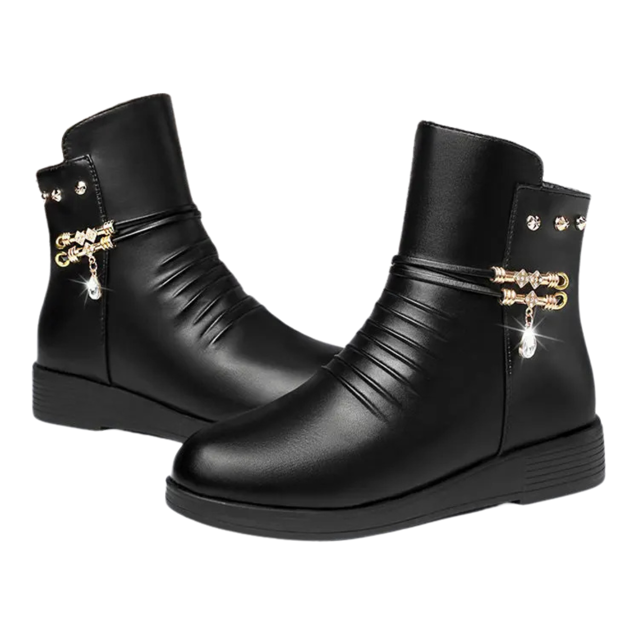 Ciepłe i Wygodne Botki Zamszowe na Zimę