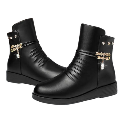 Ciepłe i Wygodne Botki Zamszowe na Zimę