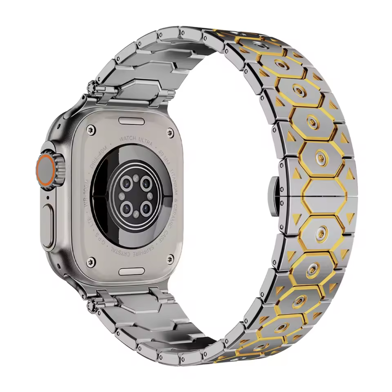 Elegancka Czarna Metalowa Bransoletka do Apple Watch