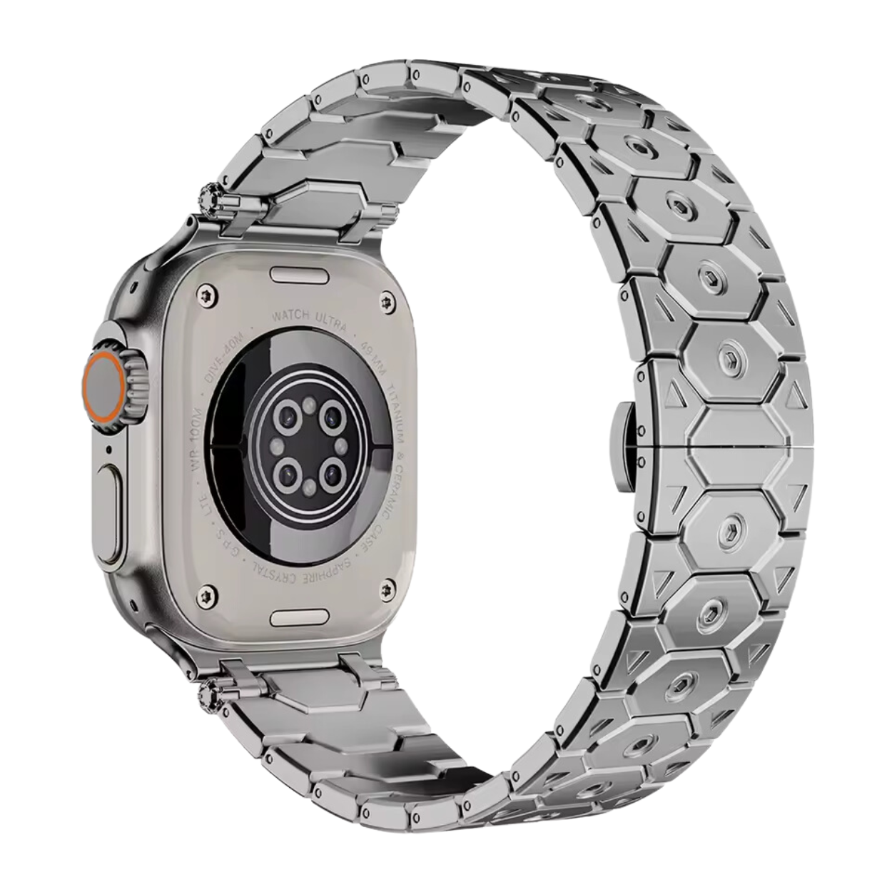 Elegancka Czarna Metalowa Bransoletka do Apple Watch