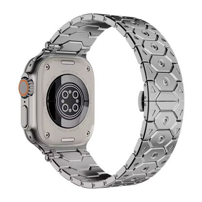 Elegancka Czarna Metalowa Bransoletka do Apple Watch