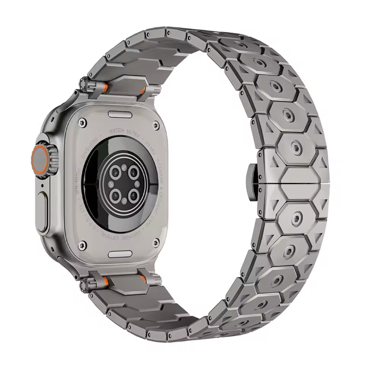 Elegancka Czarna Metalowa Bransoletka do Apple Watch
