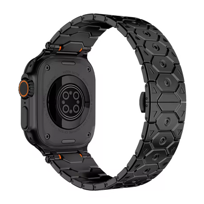 Elegancka Czarna Metalowa Bransoletka do Apple Watch