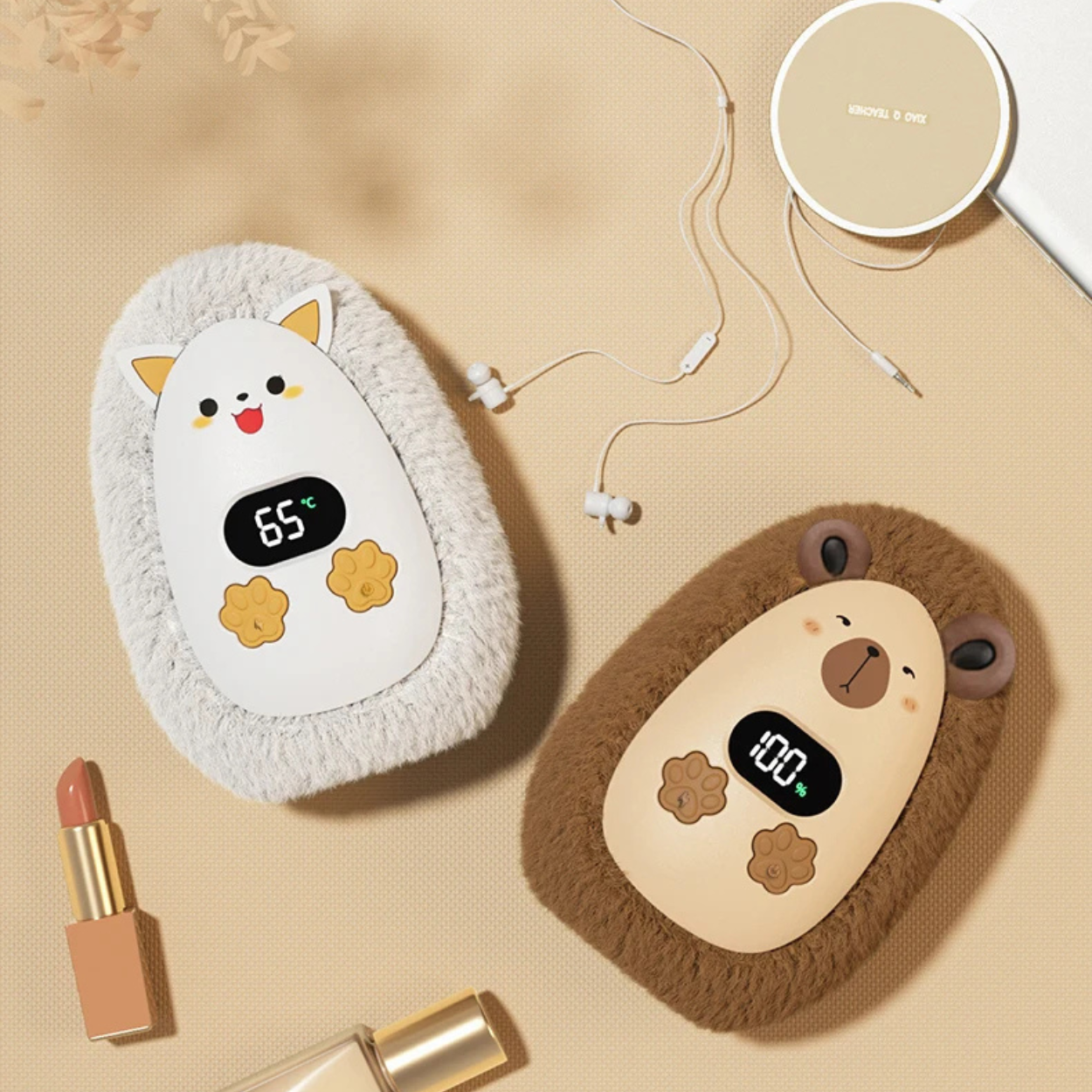 Miękkie Pluszowe Rękawice Ogrzewające