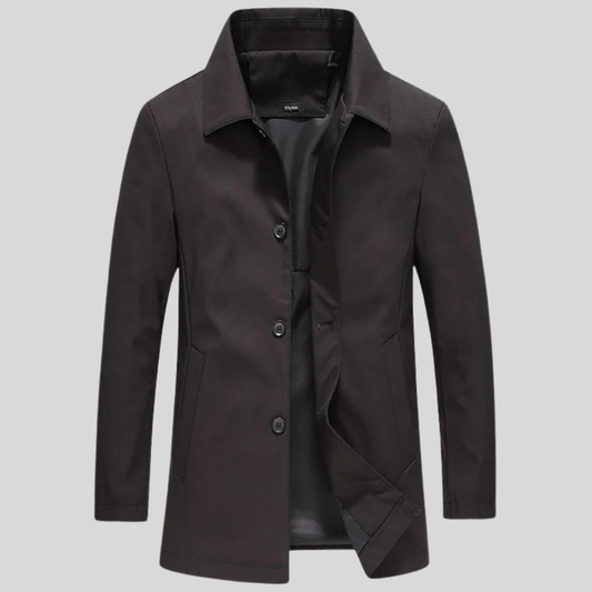 Manteau Long Élégant Homme Taille Slim - Foivo