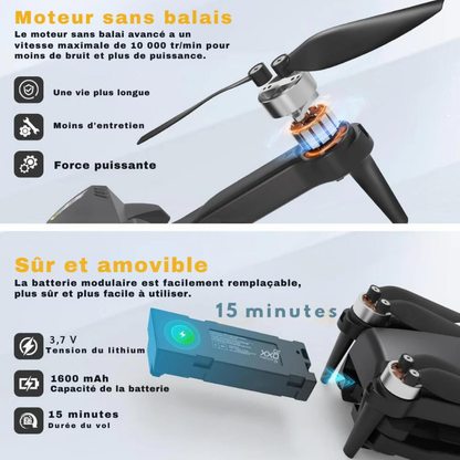 Marcherelle™ | Przenośny dron z podwójną kamerą – Inteligentna stabilizacja i transmisja wideo na żywo