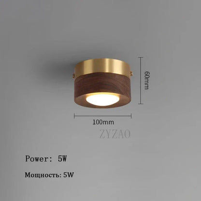 Lampa sufitowa z drewna Chic z intensywnym LED