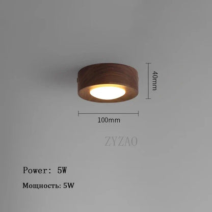 Lampa sufitowa z drewna Chic z intensywnym LED