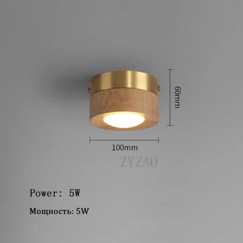 Lampa sufitowa z drewna Chic z intensywnym LED