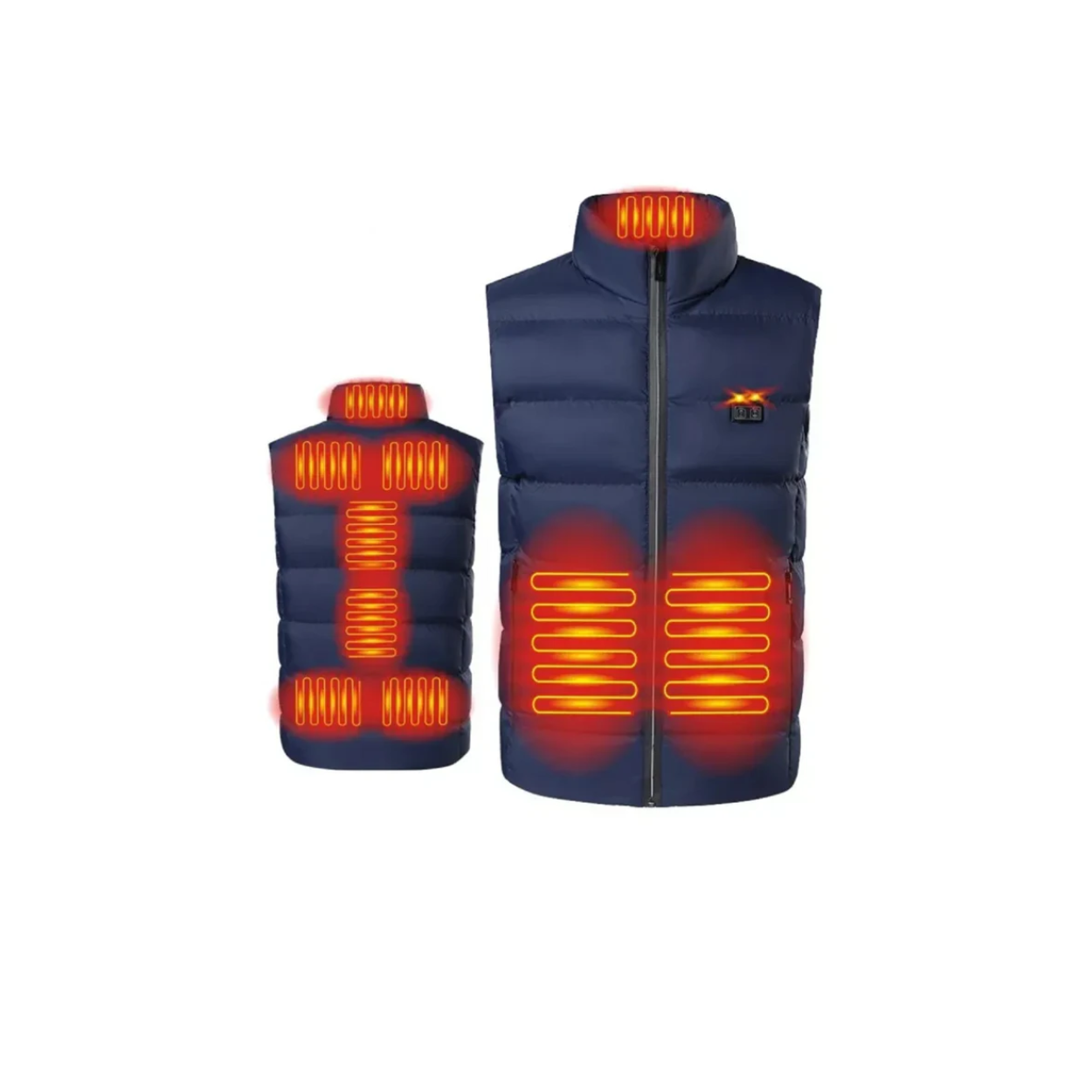 Gruba i ogrzewana kamizelka zimowa