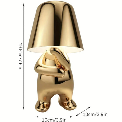 Elegancka lampa stołowa w kolorze złotym