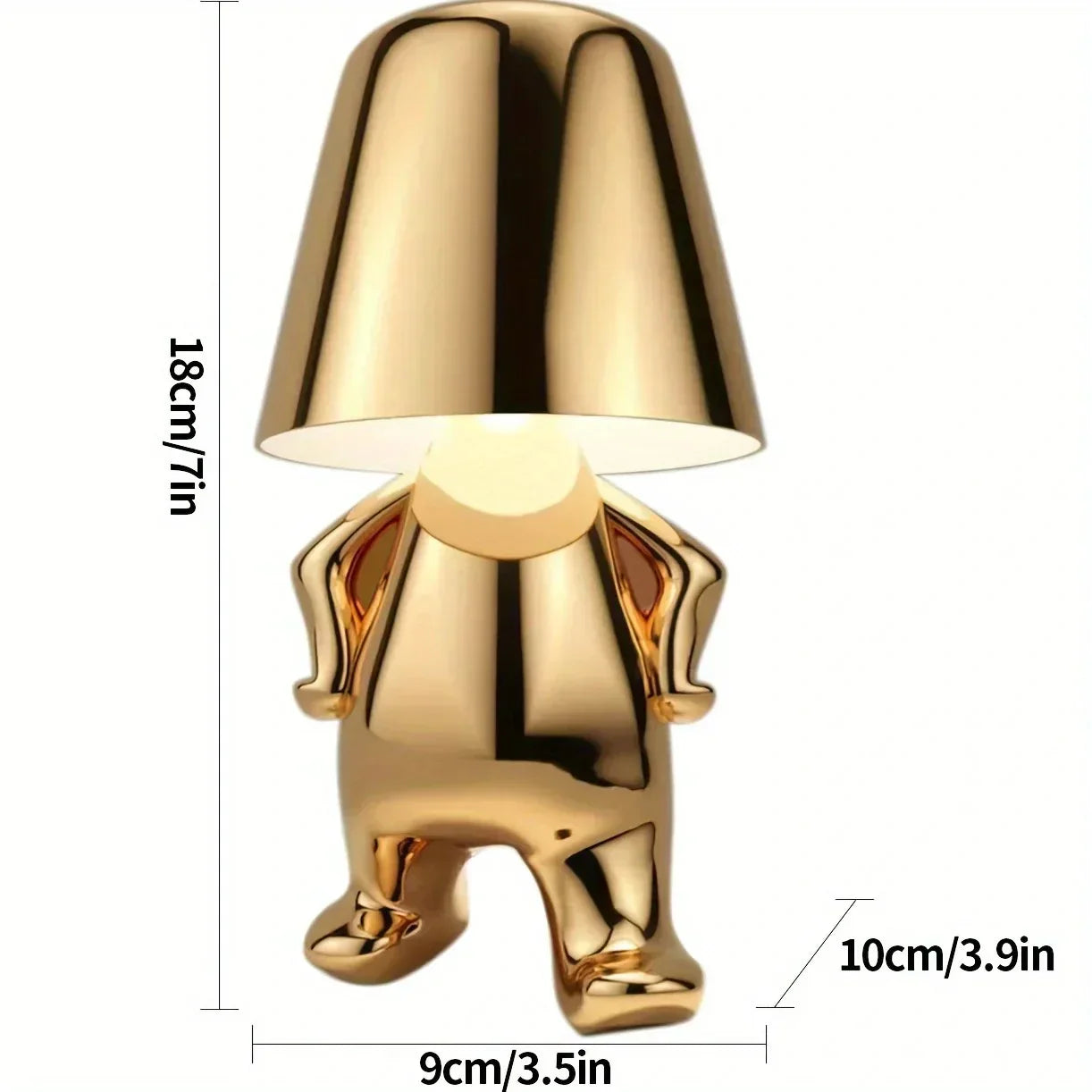 Elegancka lampa stołowa w kolorze złotym