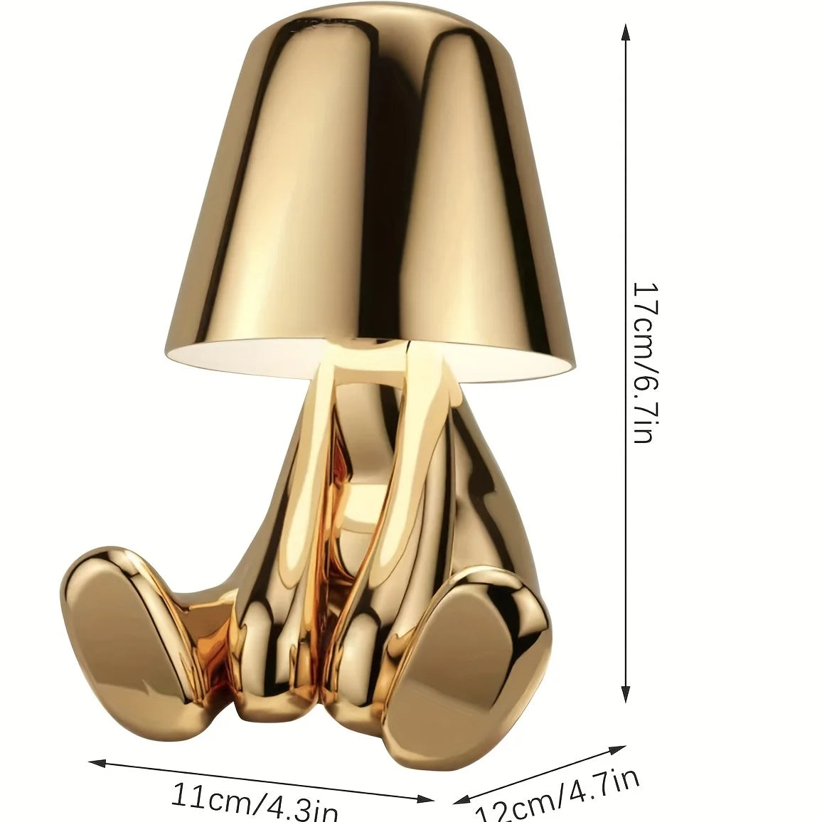 Elegancka lampa stołowa w kolorze złotym