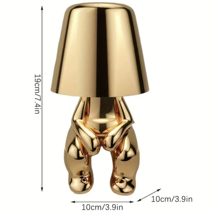 Elegancka lampa stołowa w kolorze złotym