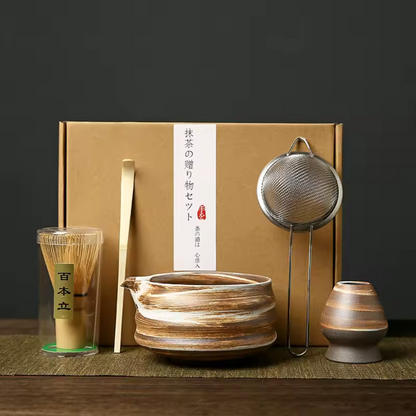 Tradycyjna Japońska Czajniczek i Akcesoria do Matcha