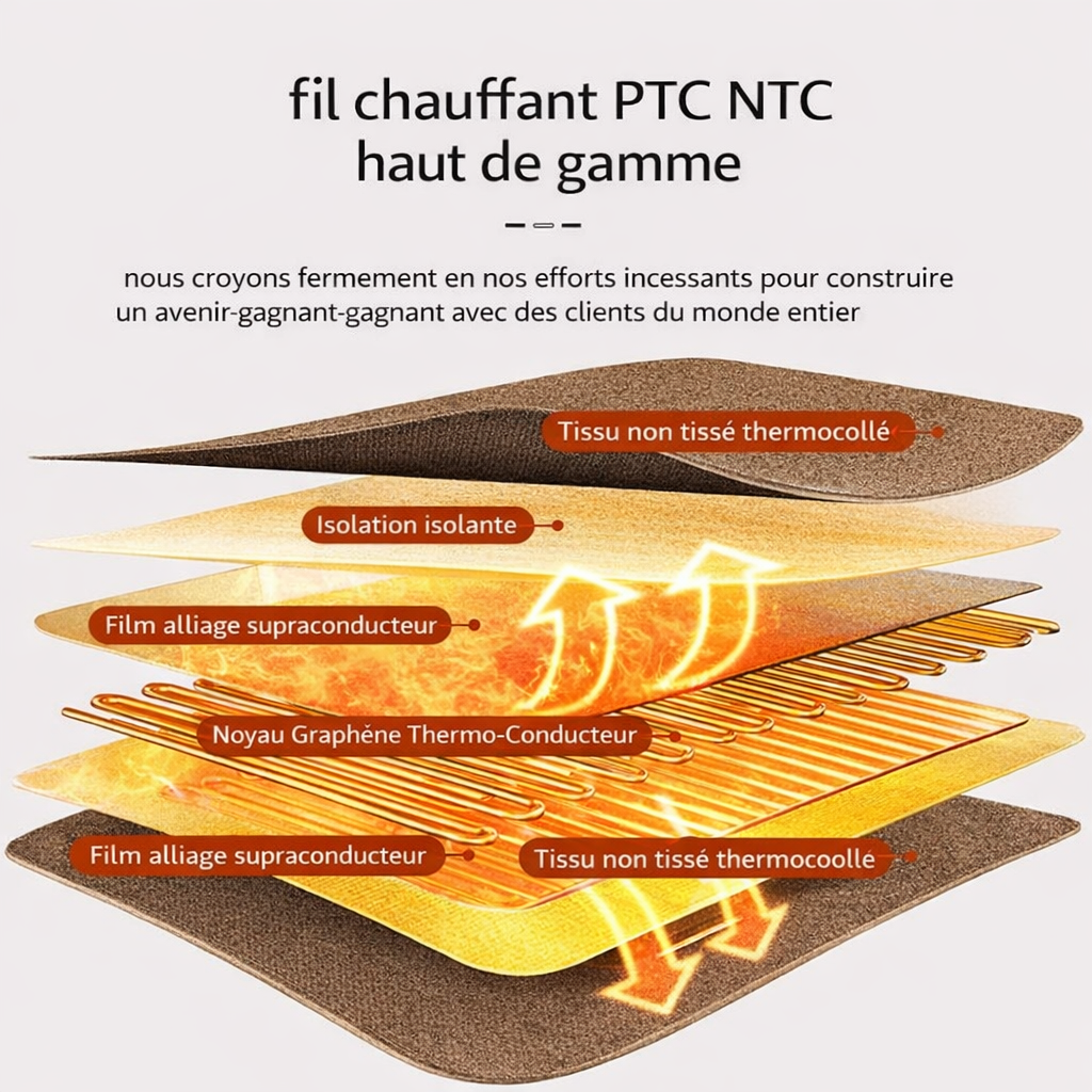 Marcherelle™ – Elektryczny koc grzewczy z automatycznym wyłącznikiem i 6 regulowanymi poziomami temperatury