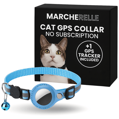 Macherelle™ – Obroża GPS dla kota bez abonamentu | Kompatybilna z iOS i Android