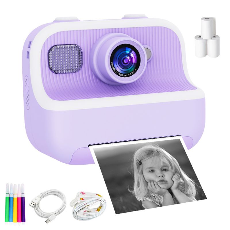 Marcherelle™ – Appareil Photo Enfant Impression Instantanée Sans Encre