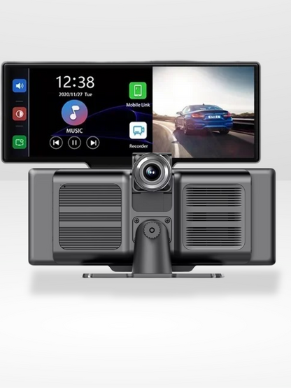 Marcherelle™ – Écran CarPlay Sans Fil avec Dashcam 4K Intégrée