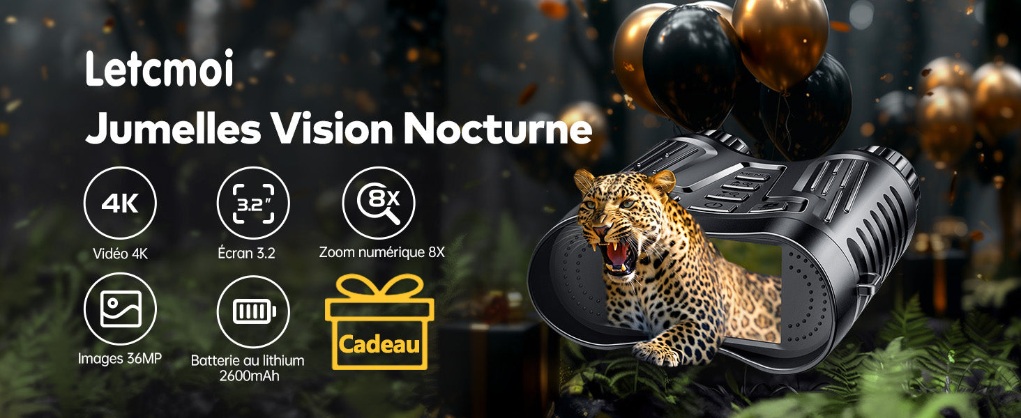 Marcherelle™ – Jumelles Vision Nocturne Infrarouge 300M avec Zoom 8X