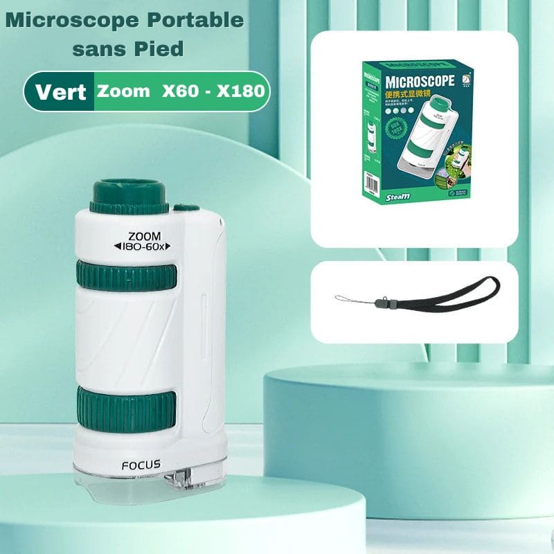 Marcherelle™ – Microscope de Poche Enfant pour Premières Explorations