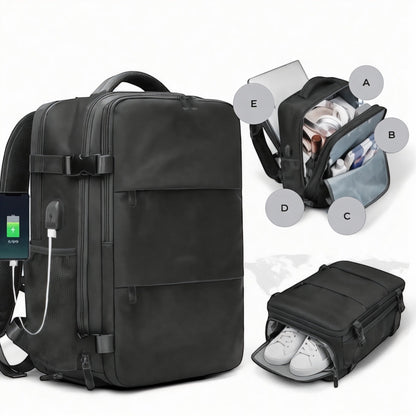 Marcherelle™ – Sac à Dos Unisexe Grande Capacité 25L, Imperméable