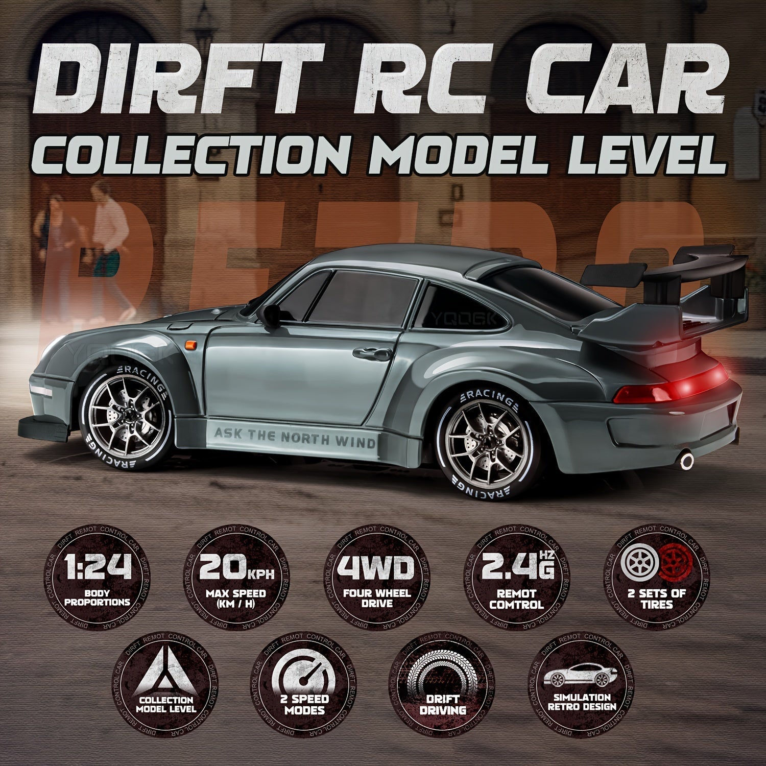 Marcherelle™ – Voiture RC Drift Télécommandée 2.4GHz Rechargeable