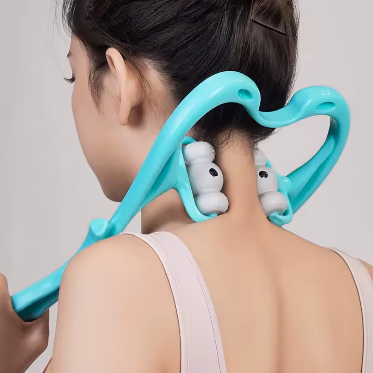 Elektryczny Masażer na Szyję i Plecy z 6 Rolkami Relaksującymi